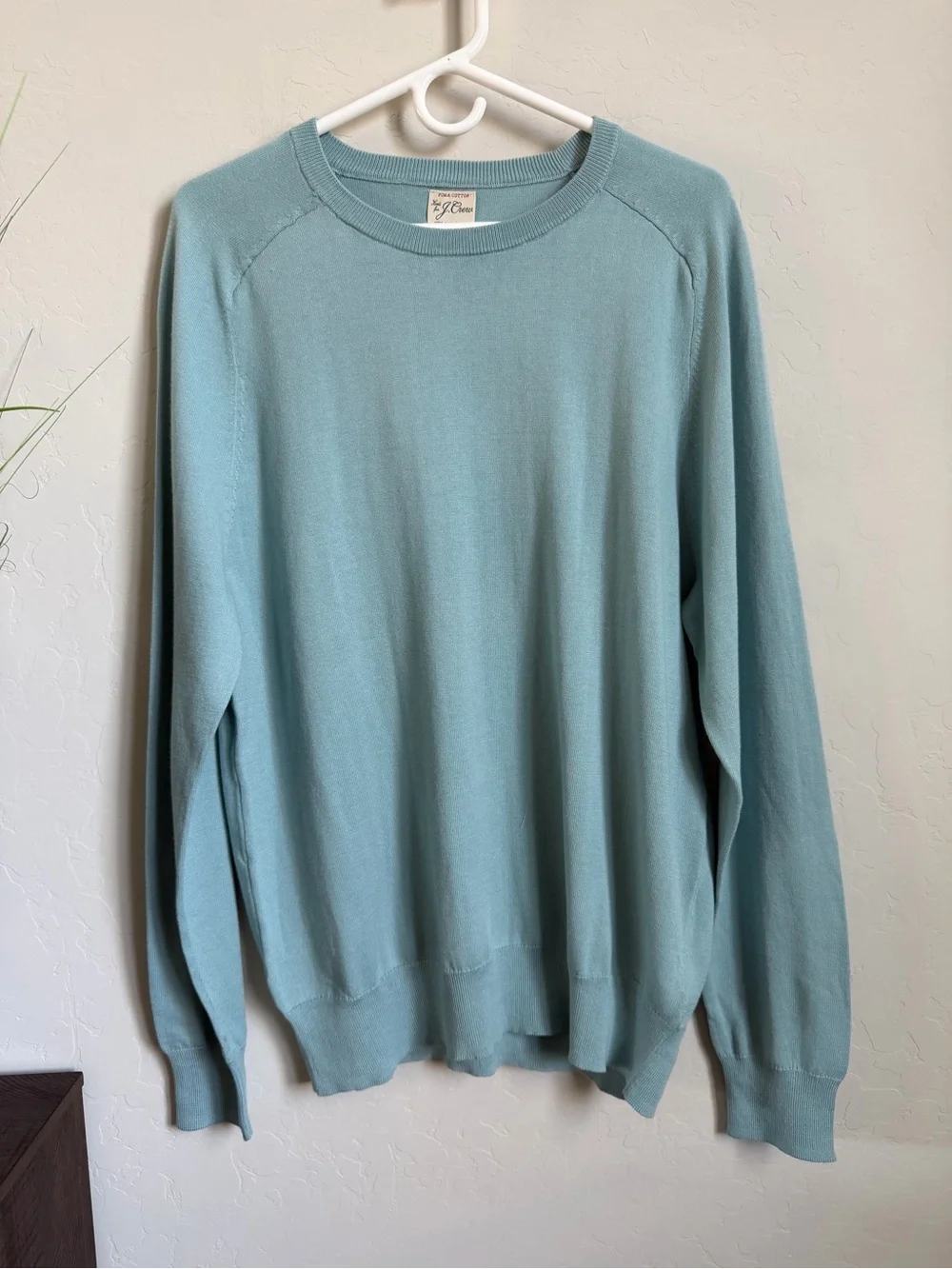 J.Crew Pima Cotton Crewneck Sweater Blue Size L NWT